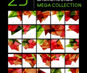 Geometric shape abstract backgrounds vectors 02