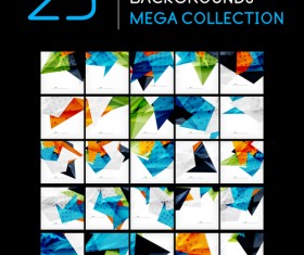 Geometric shape abstract backgrounds vectors 03