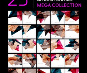 Geometric shape abstract backgrounds vectors 04