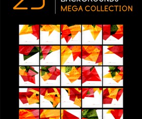 Geometric shape abstract backgrounds vectors 06