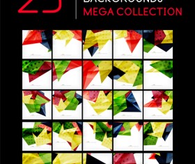 Geometric shape abstract backgrounds vectors 07