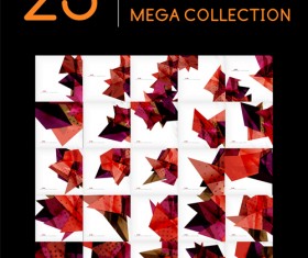 Geometric shape abstract backgrounds vectors 08