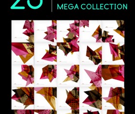 Geometric shape abstract backgrounds vectors 09