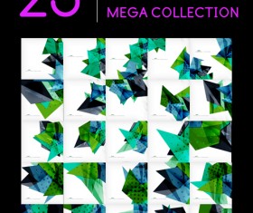 Geometric shape abstract backgrounds vectors 10