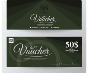 Gift voucher vintage vectors 01
