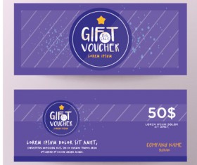 Gift voucher vintage vectors 02