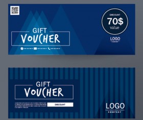 Gift voucher vintage vectors 03