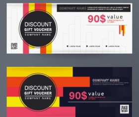 Gift voucher vintage vectors 04