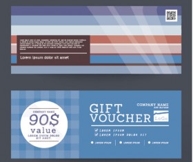 Gift voucher vintage vectors 07