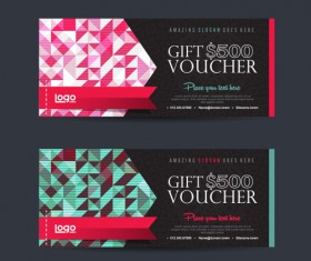 Gift voucher vintage vectors 10