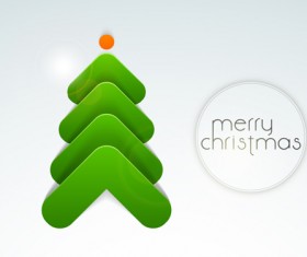 Green christmas tree creative vector