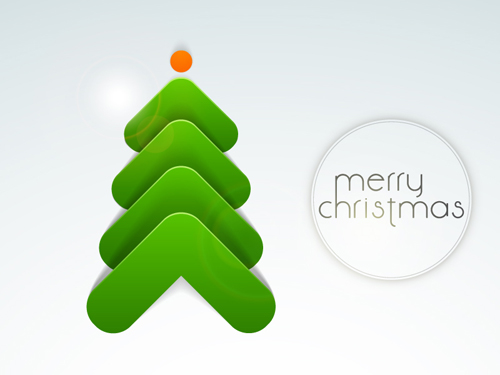 Green christmas tree creative vector