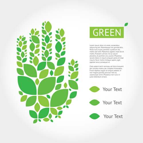 Green ecology template background vectors 01