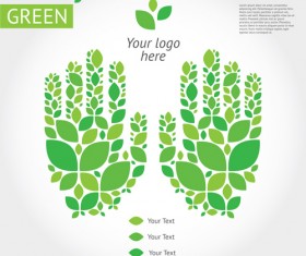 Green ecology template background vectors 02