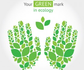 Green ecology template background vectors 03