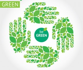 Green ecology template background vectors 04