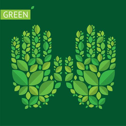 Green ecology template background vectors 05
