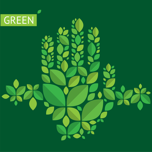 Green ecology template background vectors 06