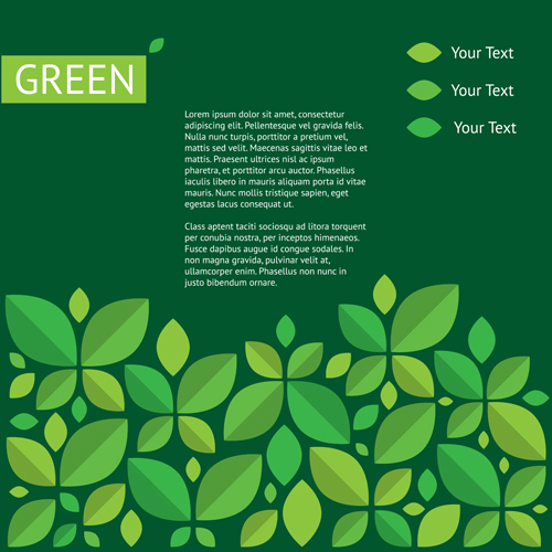 Green ecology template background vectors 07