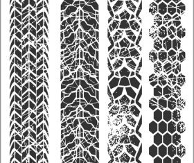 Grunge tire tracks design vector 02