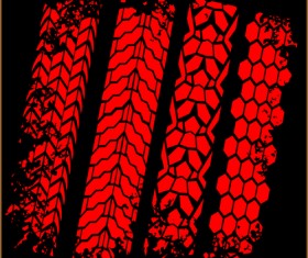 Grunge tire tracks design vector 05