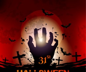 Halloween Night Event Flyer Party vector material 02