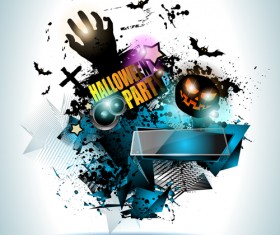 Halloween Night Music Party flyer template vectors 01