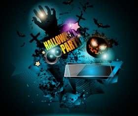 Halloween Night Music Party flyer template vectors 02