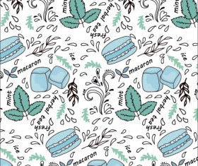 Hamburger with ice vector seamless pattern