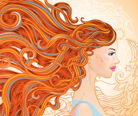 Hand drawn fashion model material vector 05