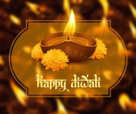 Happy Diwali ethnic styles background vectors 02