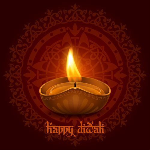 Happy Diwali ethnic styles background vectors 03