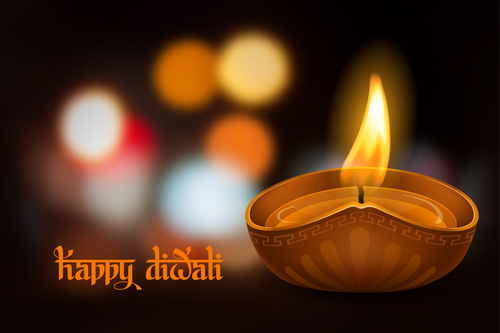 Happy Diwali ethnic styles background vectors 04