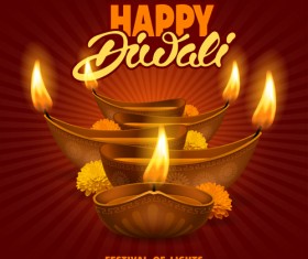 Happy Diwali ethnic styles background vectors 05