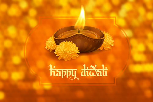 Happy Diwali ethnic styles background vectors 06