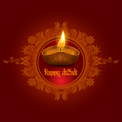Happy Diwali ethnic styles background vectors 08