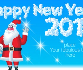 Happy new year 2016 and santa claus creative design 01