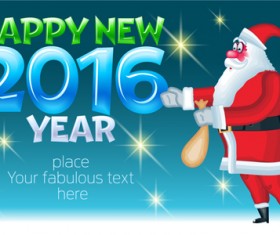 Happy new year 2016 and santa claus creative design 02