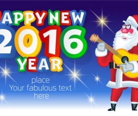 Happy new year 2016 and santa claus creative design 05