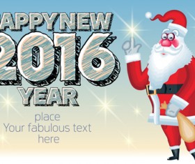 Happy new year 2016 and santa claus creative design 06