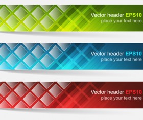 Header banners modern design vectors 01