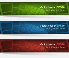 Header banners modern design vectors 02