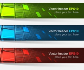 Header banners modern design vectors 03