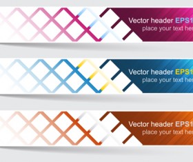 Header banners modern design vectors 05