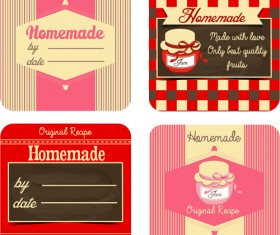 Homemade jam cards vector