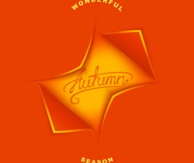 Incision paper autumn background art vecotr 02