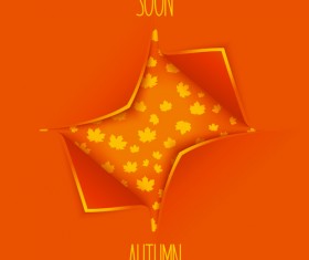 Incision paper autumn background art vecotr 04