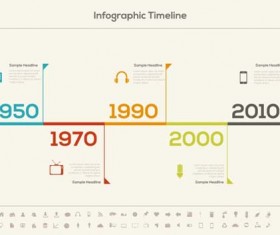 Infographic timeline vector template 01
