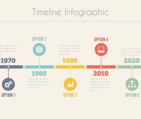 Infographic timeline vector template 02