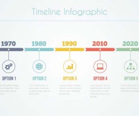 Infographic timeline vector template 04